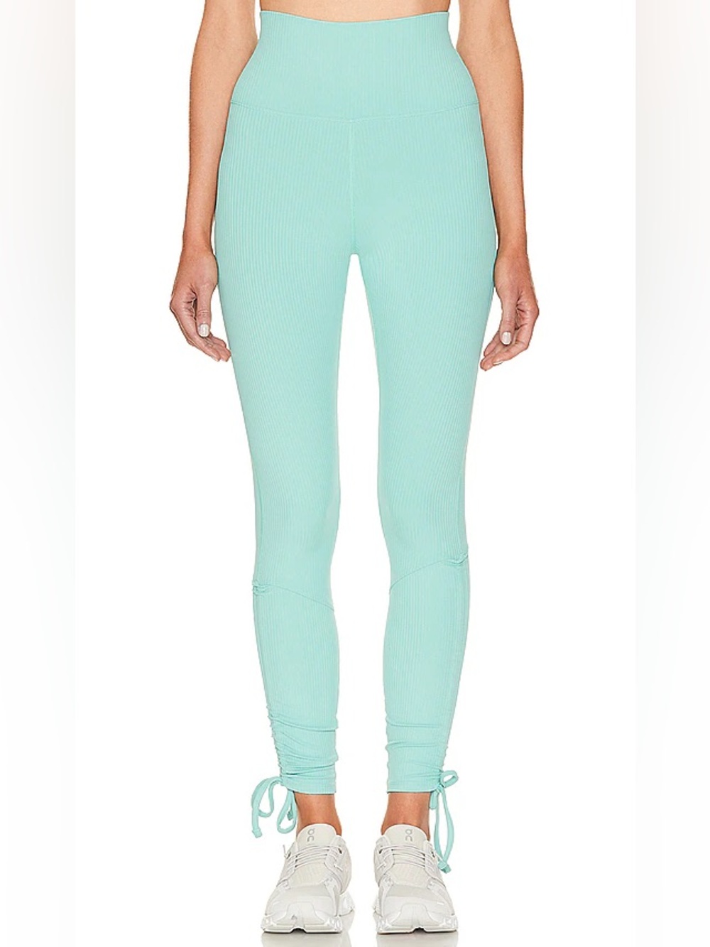 Beach Riot Sport Alessia High Waisted Ribbed Legging Turquoise Jade Size Small